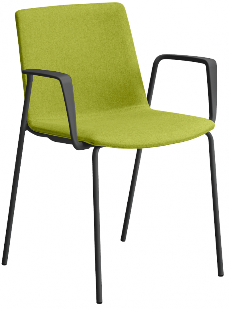 Konferenčná stolička SKY FRESH 055-N4/BR-N1, čierne područky_