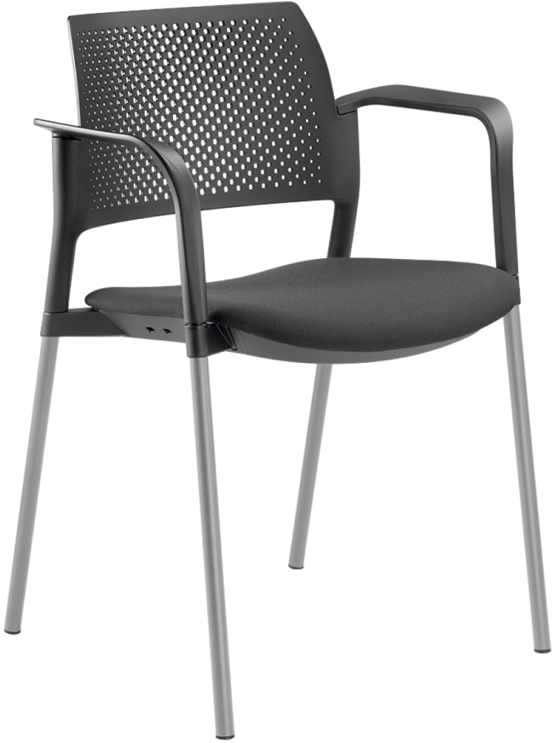 konferenčná stolička DREAM+100BL-N2,BR, kostra šedá