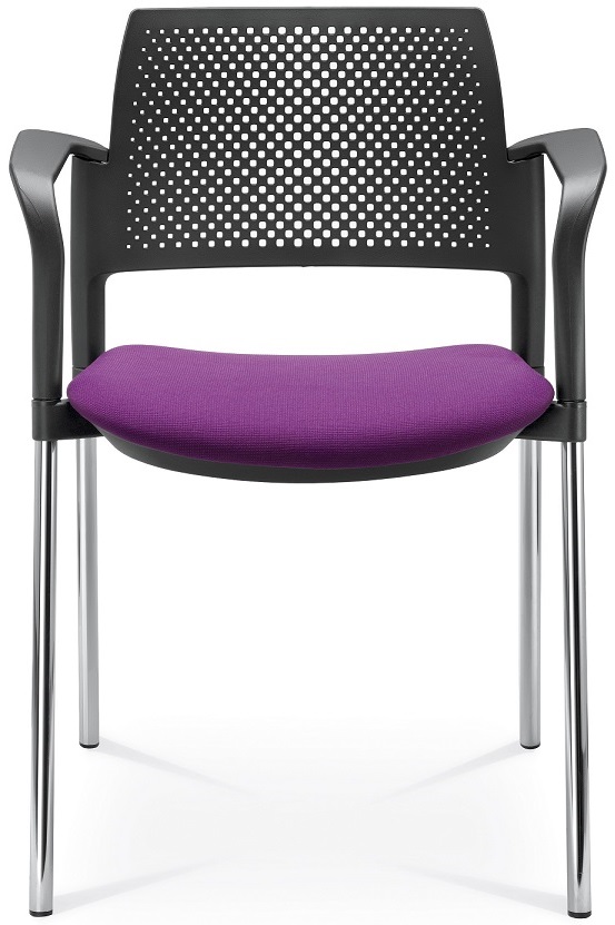 konferenčná stolička DREAM+ 100BL-N4,BR, kostra chrom