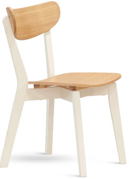 Jedálenská stolička NICO biela / dub