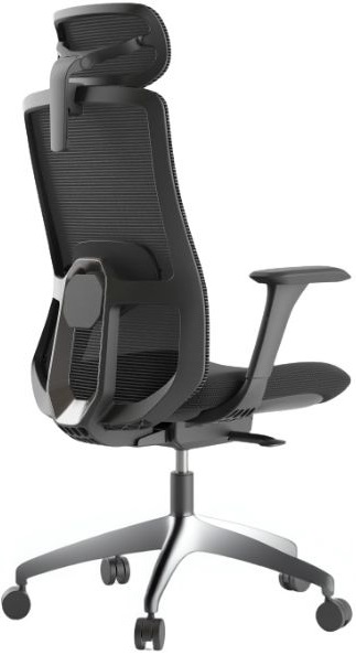 Kancelárska stolička WISDOM, čierny plast, tmavo sivá