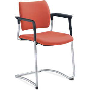 konferenčná stolička DREAM 130-Z-N2,BR, kostra šedá