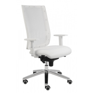 kancelárska stolička KENT SIEŤ, TB-SYNCHRO biela konštrukcia