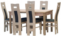 Jedálenský set stôl BOY rozkladacia / stolička TOSCA 6 ks Dub sonoma