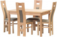 Jedálenský set stôl UDINE / stolička TOSCA 4 ks masív Buk