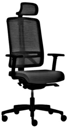 kancelárska stolička FLEXI FX 1104 čierná s PDH SKLADOVÁ