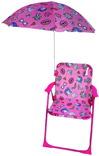 Detská campingová stolička Jednorožec ružový gallery main image