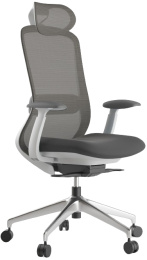 Kancelárska stolička BESSEL sivý plast, tmavo šedá