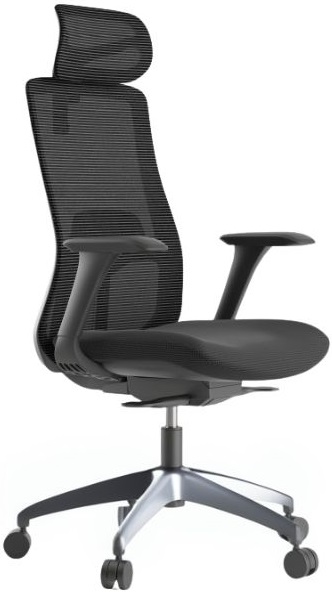 Kancelárska stolička WISDOM, čierny plast, tmavo sivá gallery main image