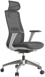 Kancelárska stolička WISDOM, sivý plast, svetlo sivá