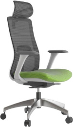 Kancelárska stolička WISDOM, sivý plast, zelená