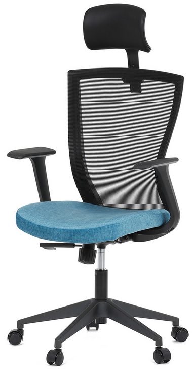 Kancelárska stolička KA-V328 BLUE modrá gallery main image