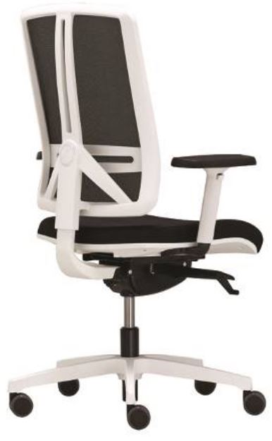 kancelárska stolička FLEXI FX 1104, biele prevedenie