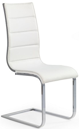 Jedálenská stolička K104 šedá/biela eko koža