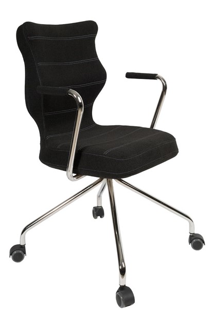Entelo - Konferenčná stolička Slim na kolieskách, s opierkami ruk, do kancelárie alebo konferenčné miestnosti.