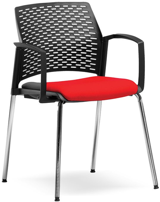 konferenční židle Rewind RW 2102 od RIM čalouněný sedák, kovový trubkový rám