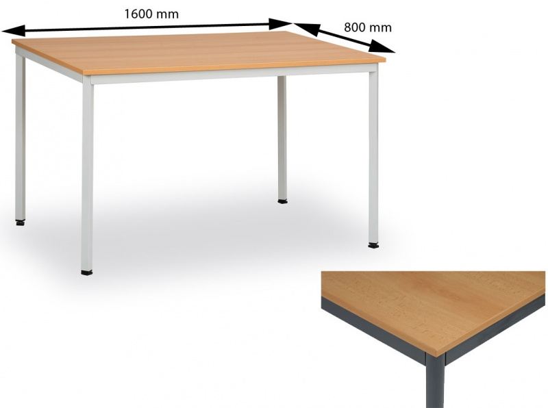 Jedálenský stôl 160 x 80 cm doska buk