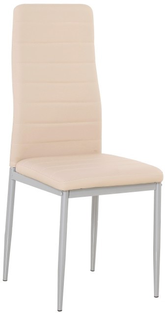 jídelní židle COLETA NOVA pudrová růžová ekokůže/šedá podnož