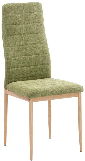 jídelní židle COLETA NOVA zelená látka/kovová podnož