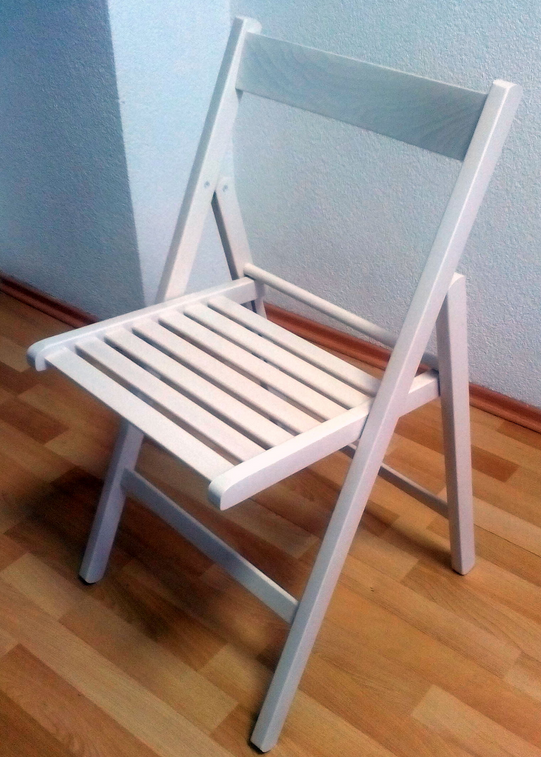 skládací stolička SMART bielá
