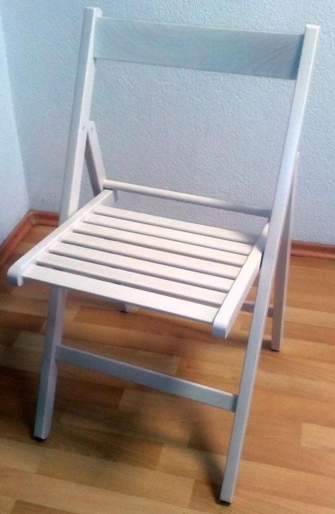 skládací stolička SMART bielá
