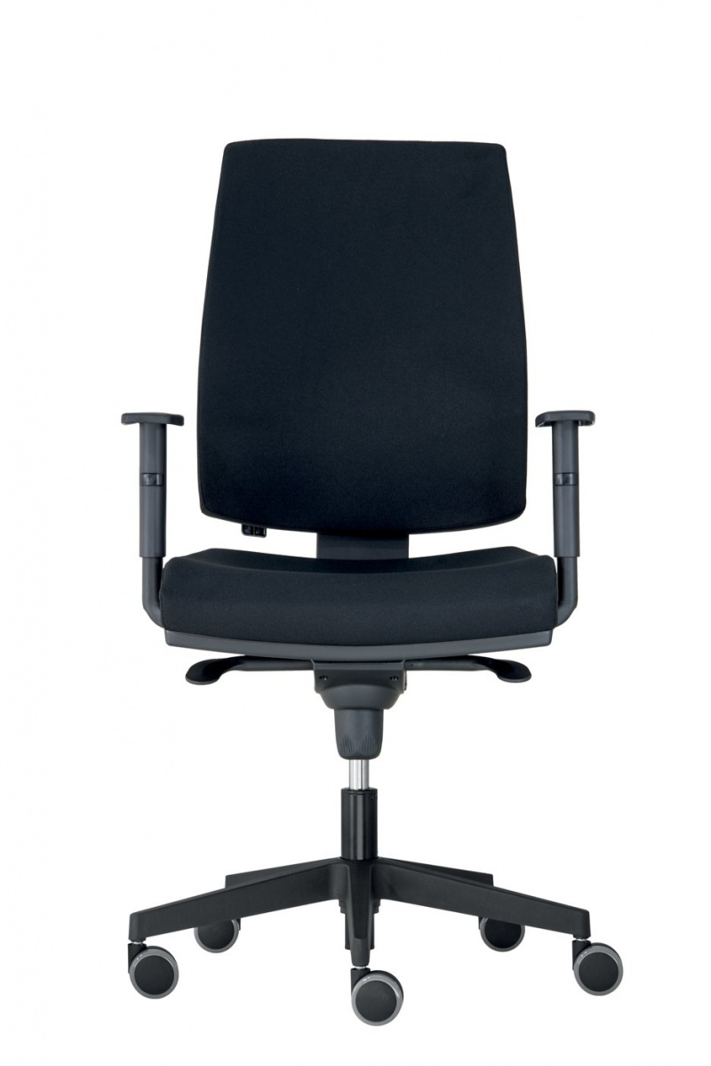 kancelárská stolička JOB bez podhlavníka s podrúčkami, BLACK 27