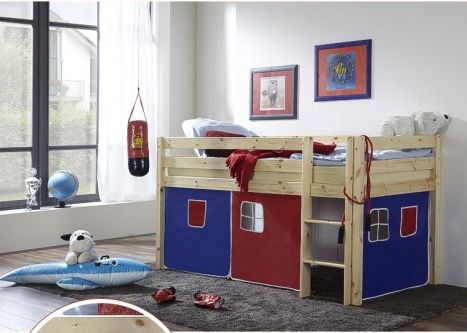 vyvýšená dětská postel 1 modročervená od svět mimi