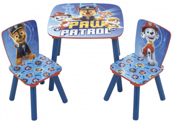 Detský stôl so stoličkami TLAPKOVÁ PATROLA 2