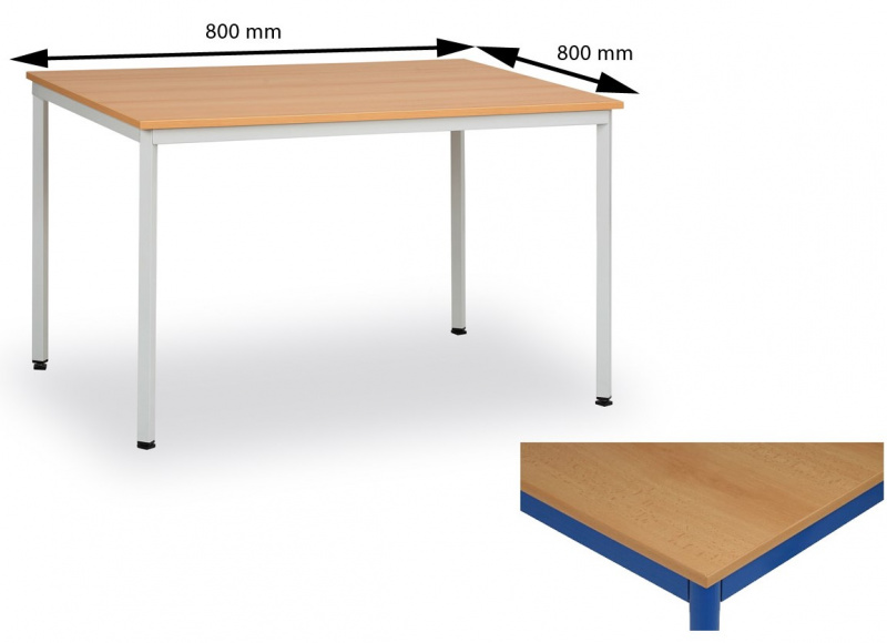 Jedálenský stôl 80 x 80 cm doska buk