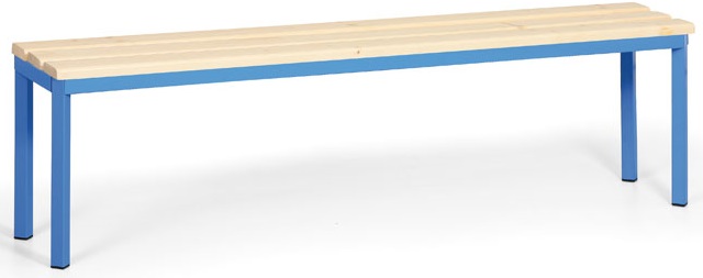 Šatňová lavica 1,5 m, modrá podnož
