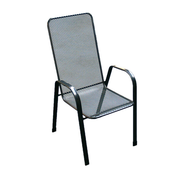 Záhradná stolička kovová SÁGY vysoká U000