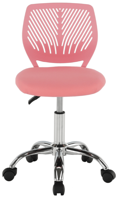 Študentská otočná stolička, růžová/ chróm, SELVA 