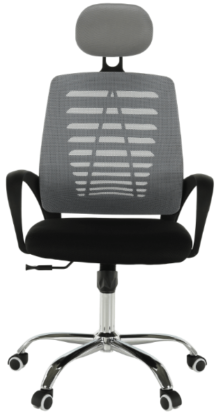 Kacelárská stolička, sivá/čierná, ELMAS