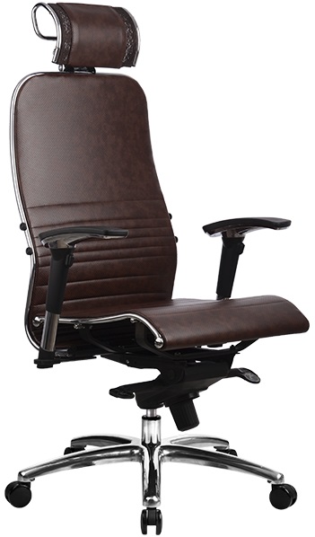 Kancelárska stolička SAMURAI K-3 tmavo hnedá