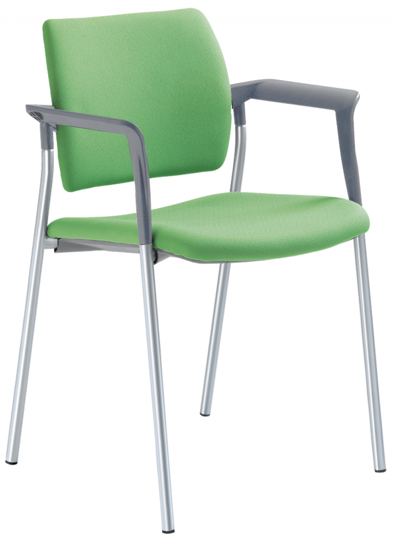 konferenčná stolička DREAM 111-N2,BR, kostra šedá, područky