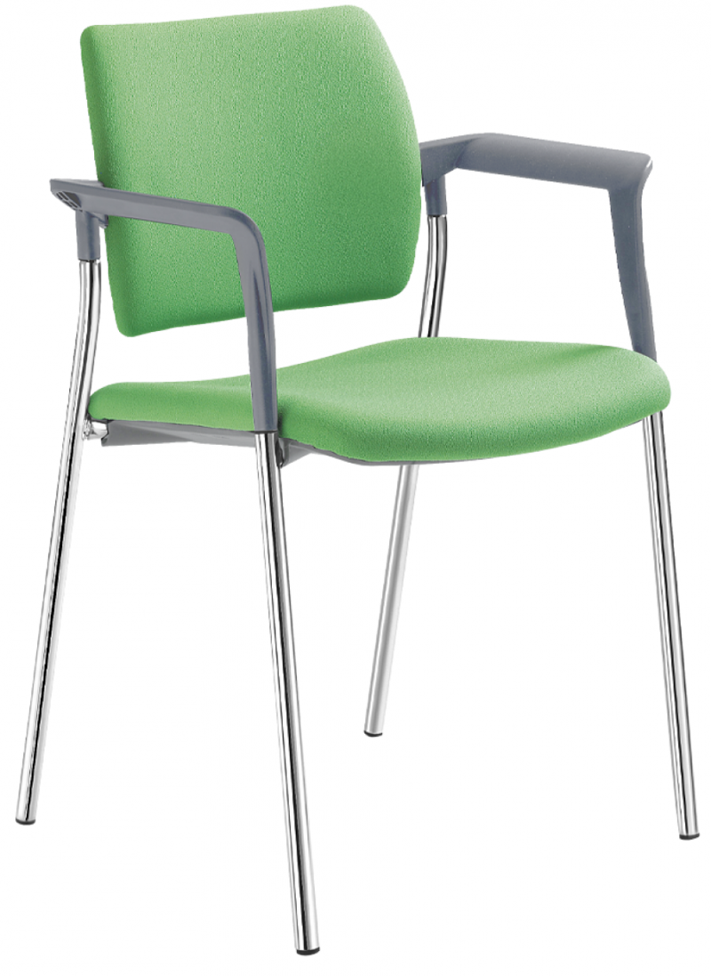 konferenčná stolička DREAM 111-N4,BR, kostra chrom, područky