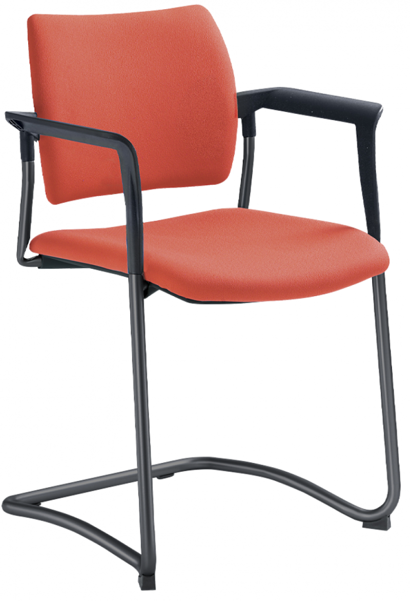 konferenčná stolička DREAM 130-Z-N1,BR, kostra čierna 