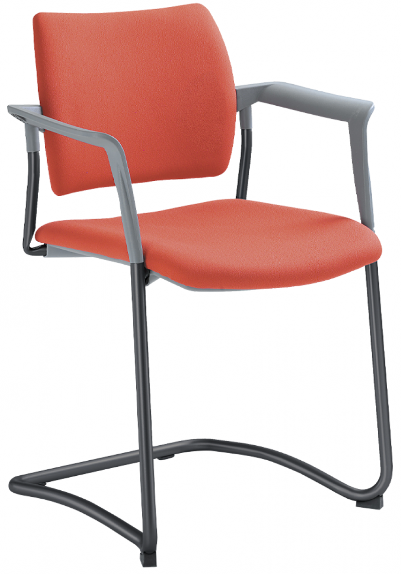 konferenčná stolička DREAM 131-Z-N1,BR, kostra čierna 
