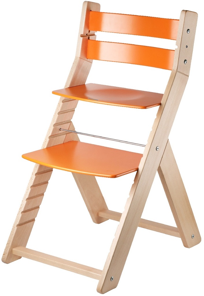 Rastúca stolička SANDY natur/ oranžová