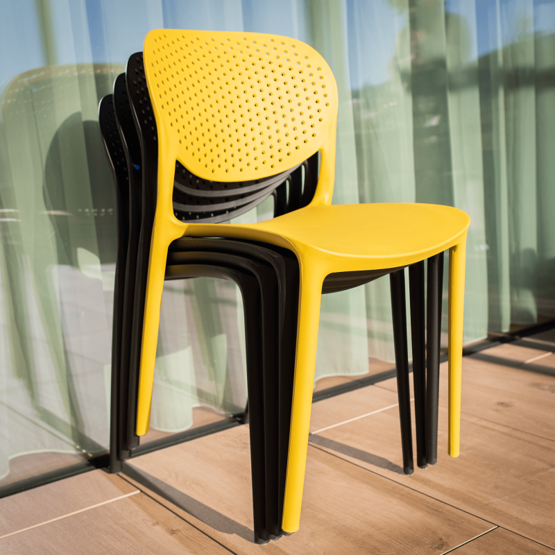 Stohovateľná stolička FEDRA NEW, žltá