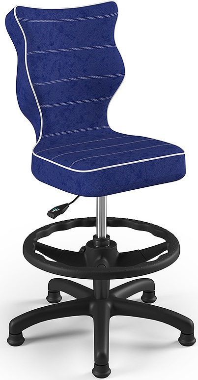 detská stolička PETIT BLACK 4 modrá s extendem