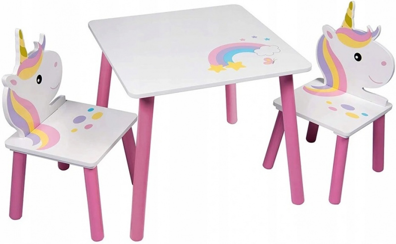 Detský stôl so stoličkami JEDNOROŽEC