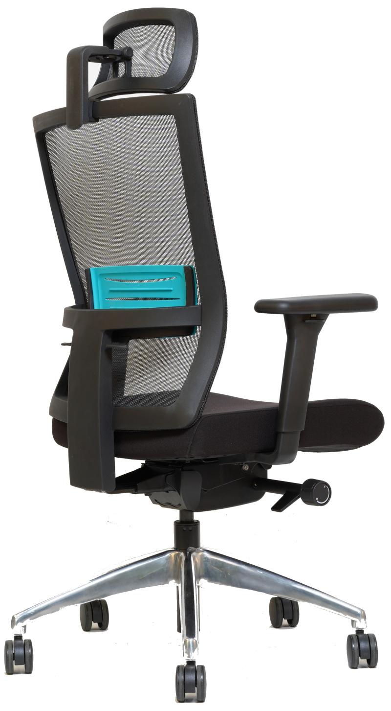 Kancelárská stolička WINDY čierno-tyrkysová