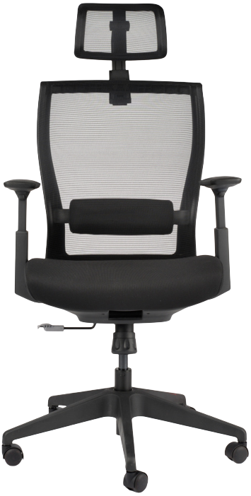 stolička MOTOSTUHL M5 čierny plast, látka čierna + čierna