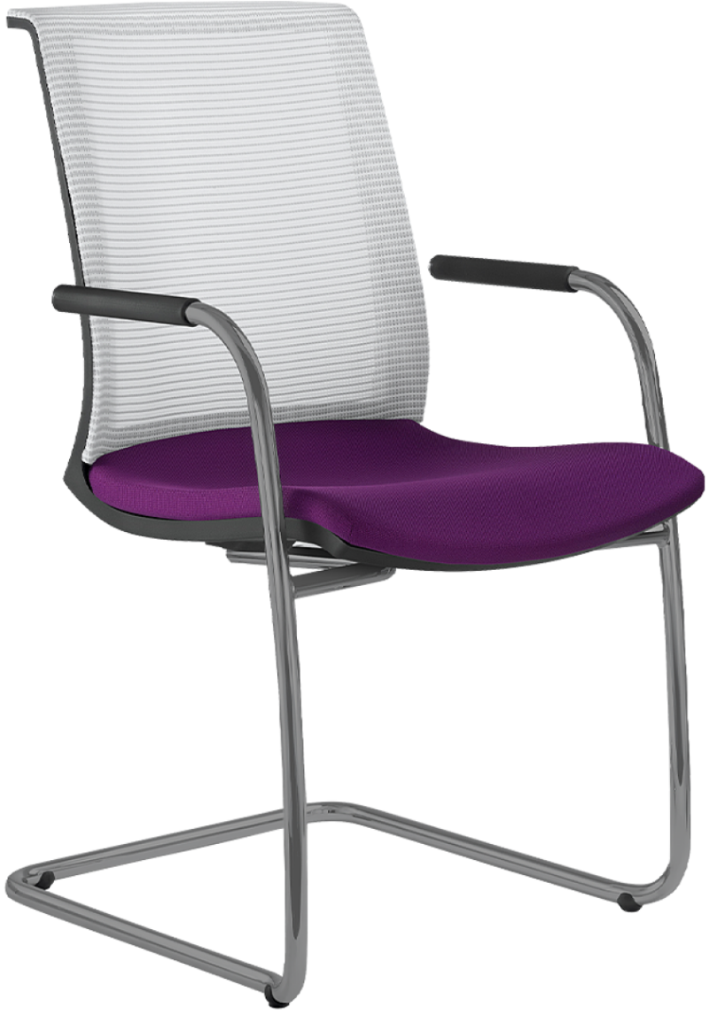 Konferenčná stolička LYRA NET 203-Z-N2, kostra šedá