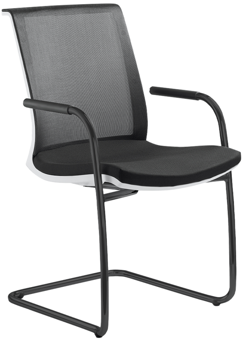 Konferenčná stolička LYRA NET 213-Z-N1, kostra čierna