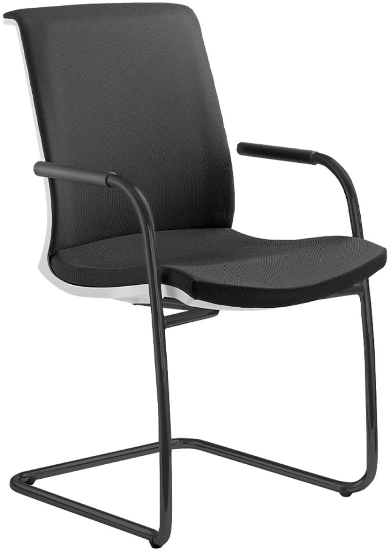 Konferenčná stolička LYRA NET 214-Z-N1, kostra čierna