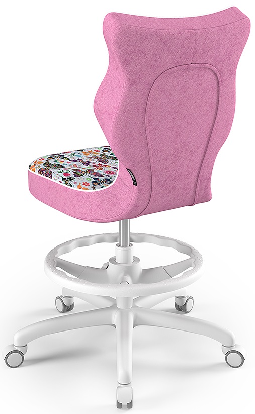 Detská stolička Petit White 4 HC + F s oporným kruhom ST31 motýliky