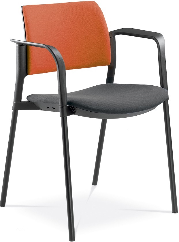 konferenčná stolička DREAM+ 103BL-N1,BR kostra čierna