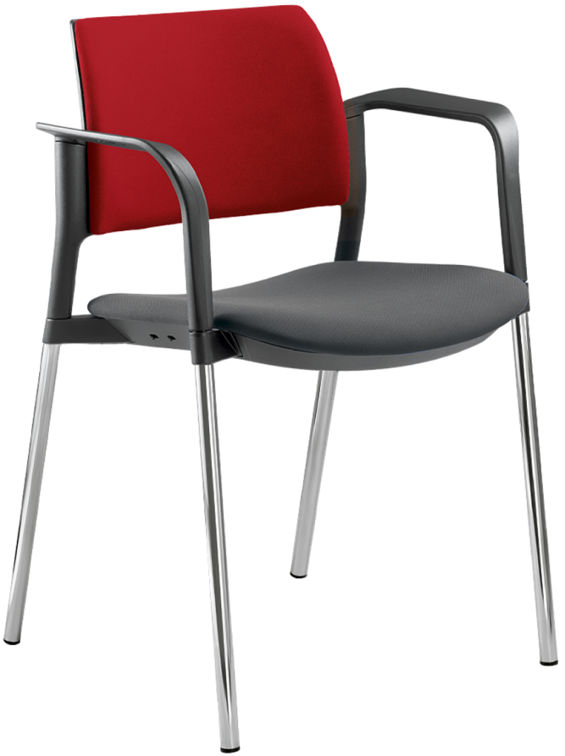 konferenčná stolička DREAM+ 103BL-N4,BR kostra chrom